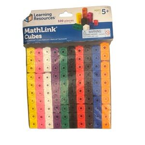 MathLink Cubes - Assorted Colors (100 pcs) 5+Yrs